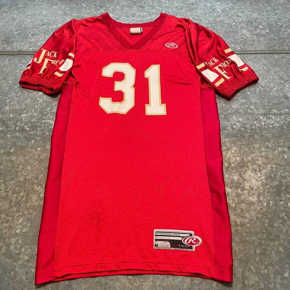 Vintage Jack Frost # 31 Football Jersey Mens Medium Rawlings Red - Picture 1 of 16